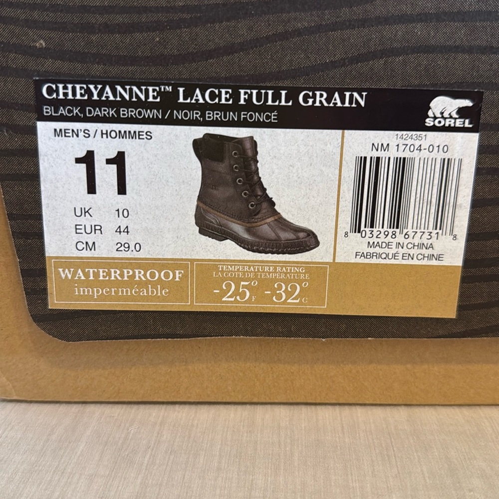 Sorel nm1704-010 Cheyanne Lace Full Grain Men’s Boot